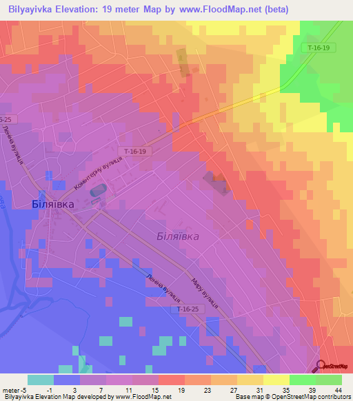 Bilyayivka,Ukraine Elevation Map