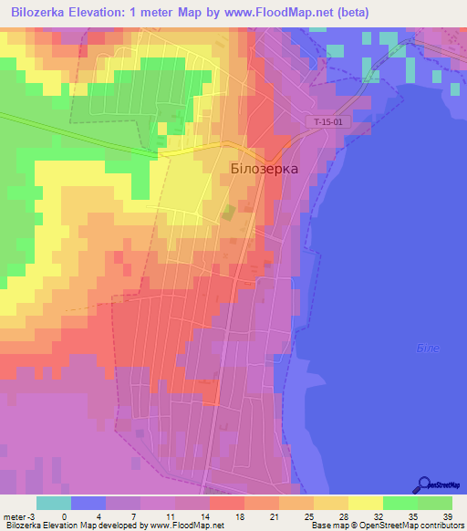 Bilozerka,Ukraine Elevation Map