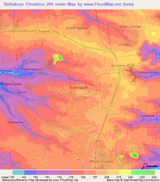 Belitskoye,Ukraine Elevation Map