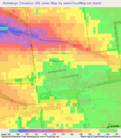Belitskoye,Ukraine Elevation Map