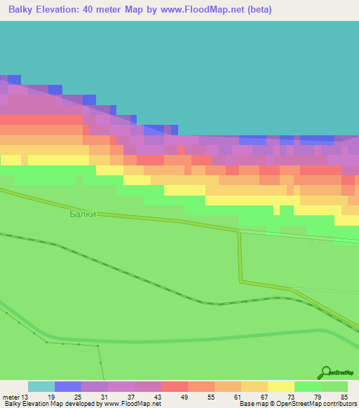 Balky,Ukraine Elevation Map