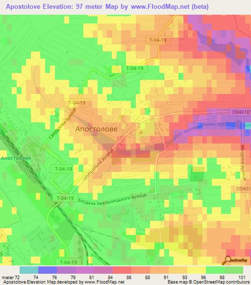 Apostolove,Ukraine Elevation Map