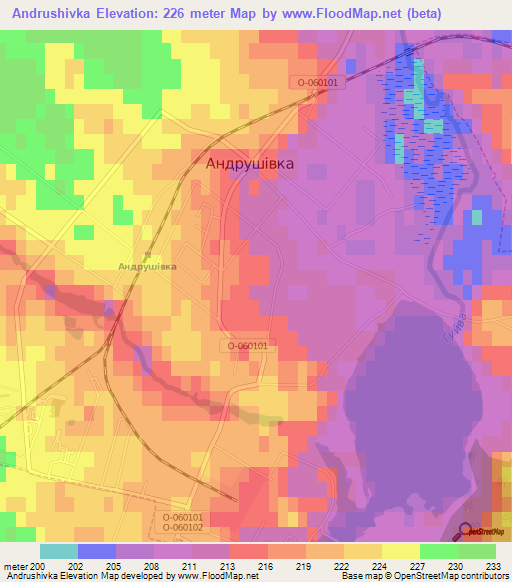 Andrushivka,Ukraine Elevation Map