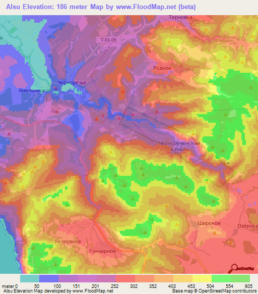 Alsu,Ukraine Elevation Map