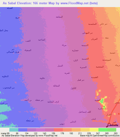 As Sabal,Yemen Elevation Map