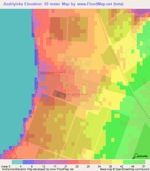 Andriyivka,Ukraine Elevation Map