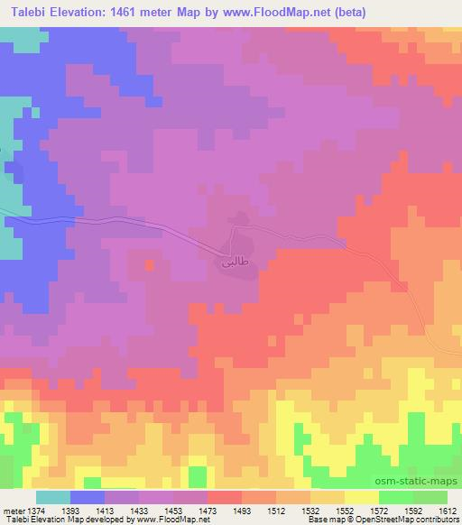 Talebi,Iran Elevation Map