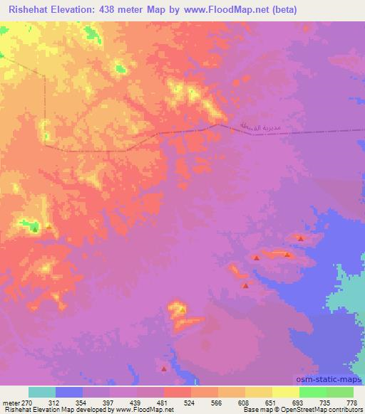 Rishehat,Yemen Elevation Map