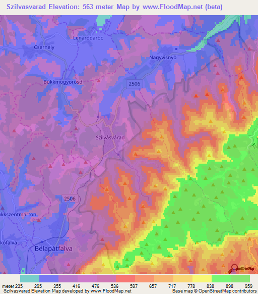Szilvasvarad,Hungary Elevation Map