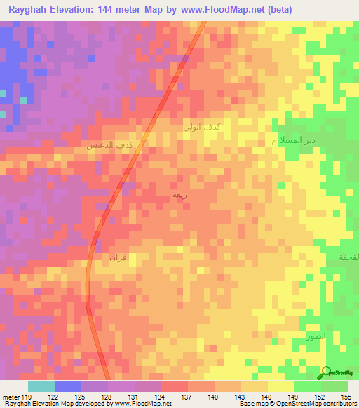 Rayghah,Yemen Elevation Map
