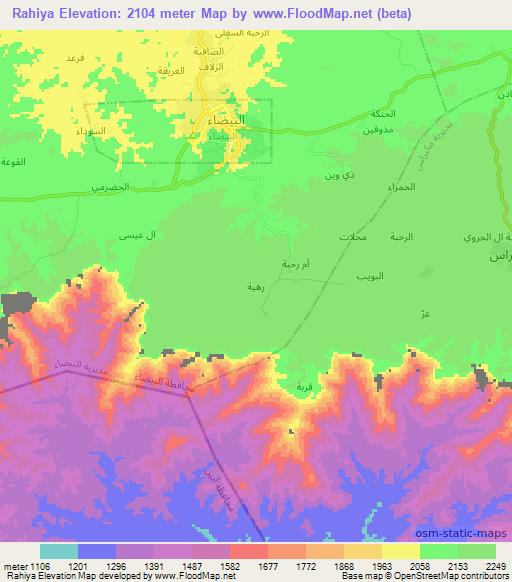 Rahiya,Yemen Elevation Map