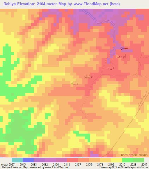 Rahiya,Yemen Elevation Map