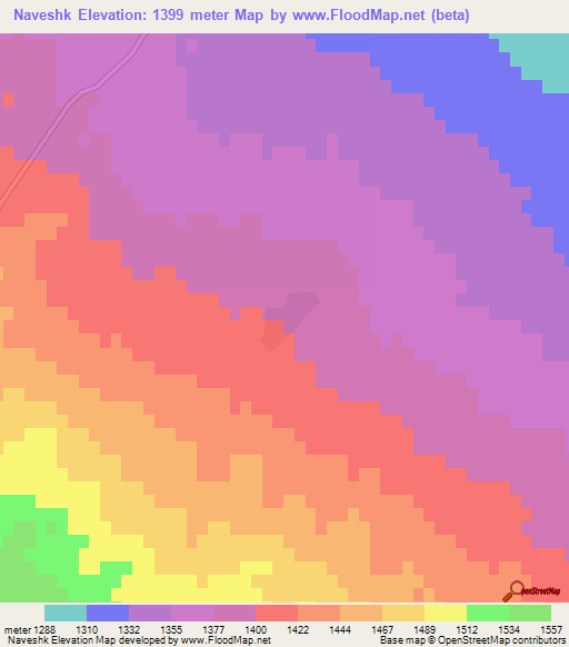 Naveshk,Iran Elevation Map