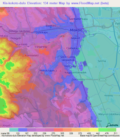 Kis-kokoto-dulo,Hungary Elevation Map