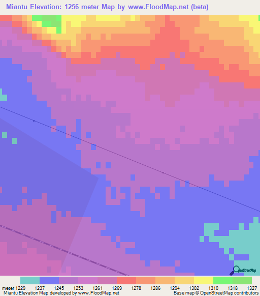 Miantu,Iran Elevation Map