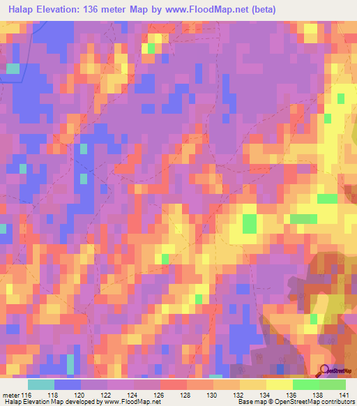 Halap,Hungary Elevation Map
