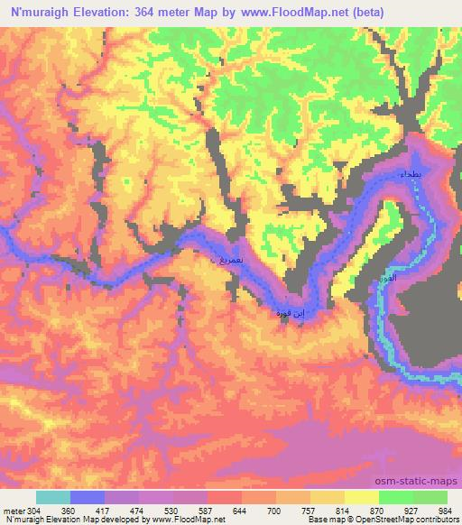 N'muraigh,Yemen Elevation Map