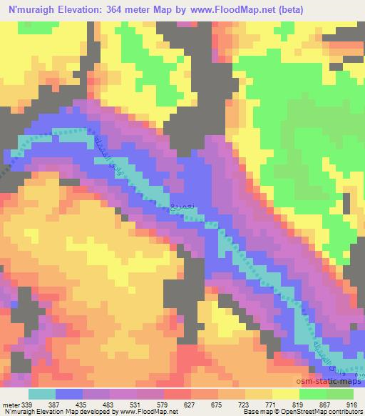 N'muraigh,Yemen Elevation Map