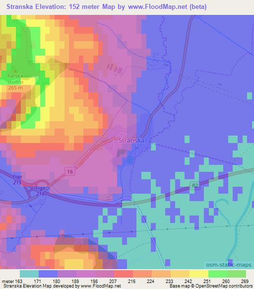 Stranska,Slovakia Elevation Map