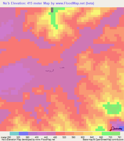 Na`b,Yemen Elevation Map