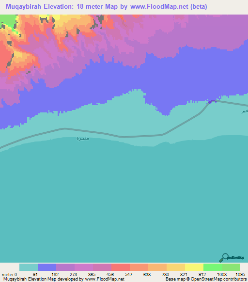 Muqaybirah,Yemen Elevation Map