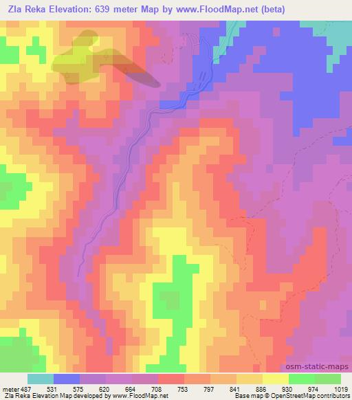 Zla Reka,Bulgaria Elevation Map