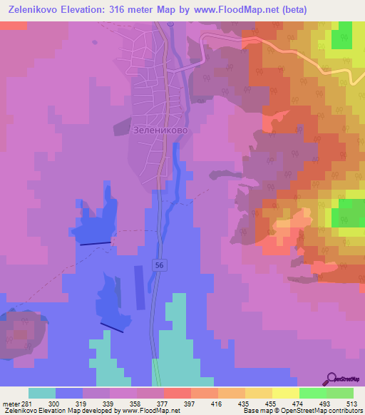 Zelenikovo,Bulgaria Elevation Map