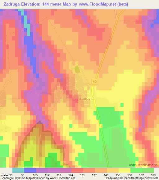 Zadruga,Bulgaria Elevation Map