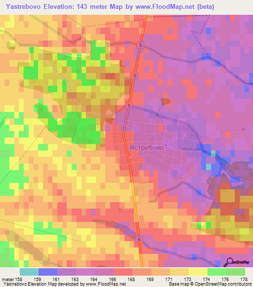 Yastrebovo,Bulgaria Elevation Map