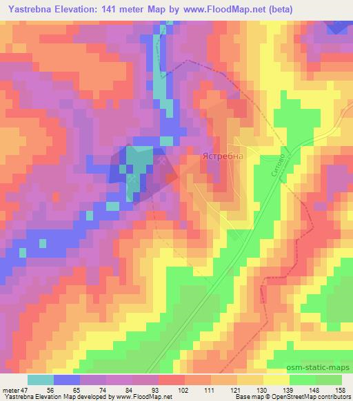Yastrebna,Bulgaria Elevation Map