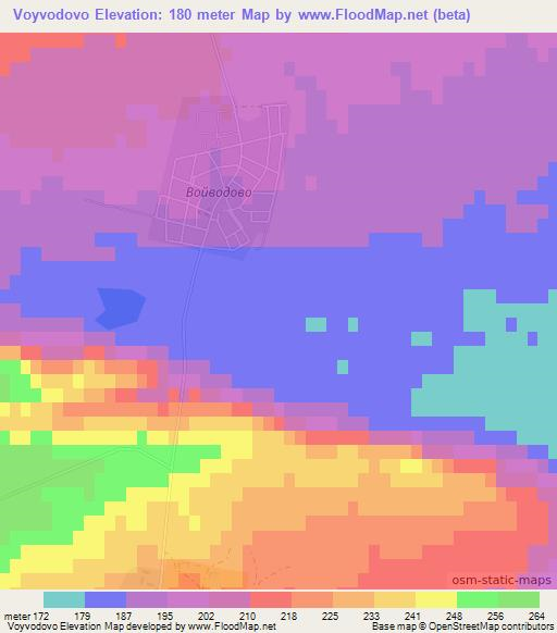 Voyvodovo,Bulgaria Elevation Map