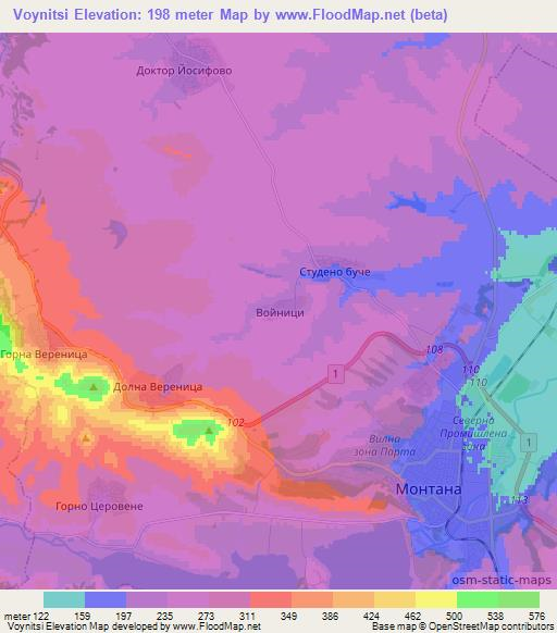 Voynitsi,Bulgaria Elevation Map