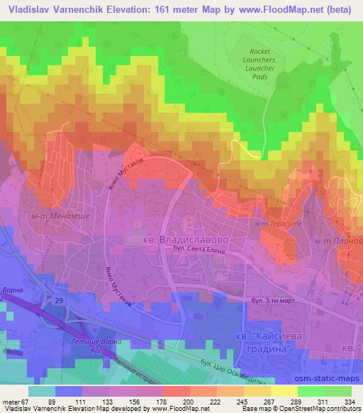 Vladislav Varnenchik,Bulgaria Elevation Map
