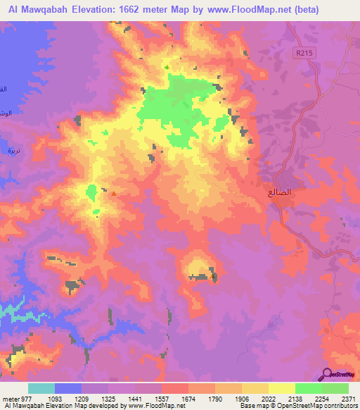 Al Mawqabah,Yemen Elevation Map