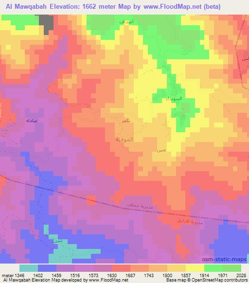 Al Mawqabah,Yemen Elevation Map