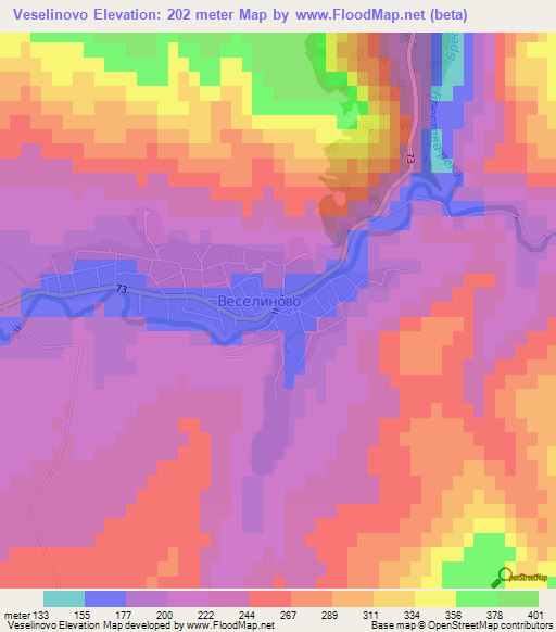 Veselinovo,Bulgaria Elevation Map