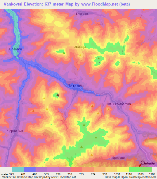 Vankovtsi,Bulgaria Elevation Map