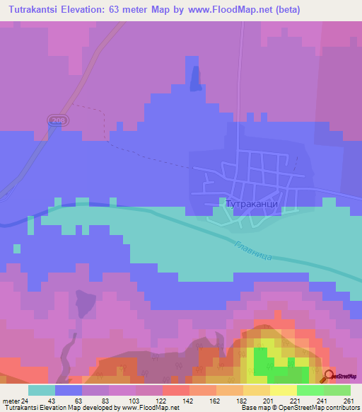 Tutrakantsi,Bulgaria Elevation Map