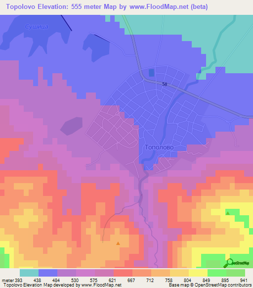 Topolovo,Bulgaria Elevation Map