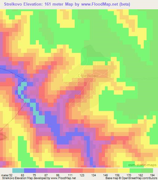 Strelkovo,Bulgaria Elevation Map