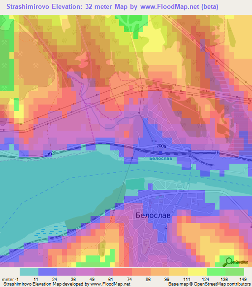 Strashimirovo,Bulgaria Elevation Map