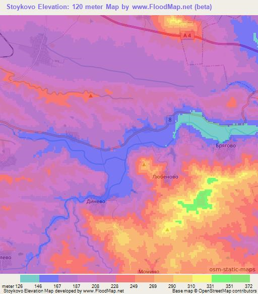 Stoykovo,Bulgaria Elevation Map
