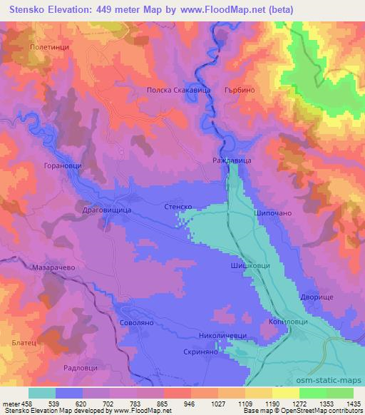 Stensko,Bulgaria Elevation Map