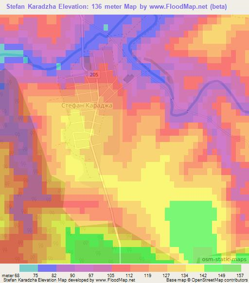 Stefan Karadzha,Bulgaria Elevation Map