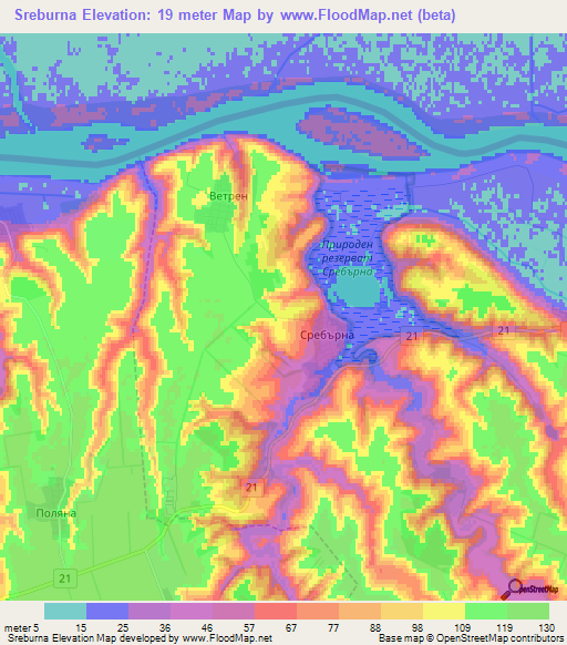 Sreburna,Bulgaria Elevation Map
