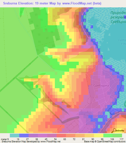 Sreburna,Bulgaria Elevation Map