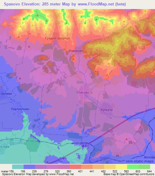 Spasovo,Bulgaria Elevation Map