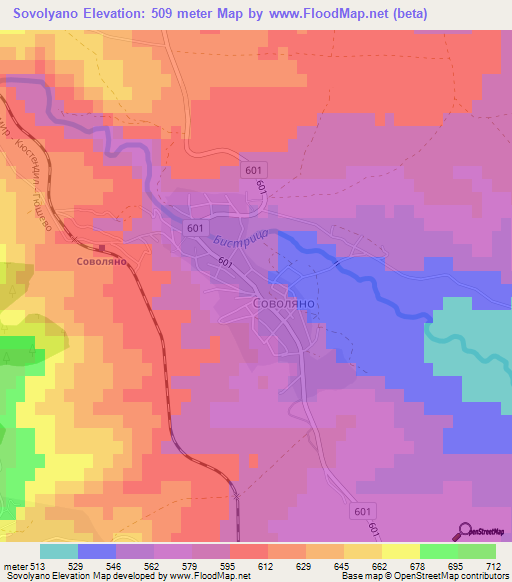 Sovolyano,Bulgaria Elevation Map
