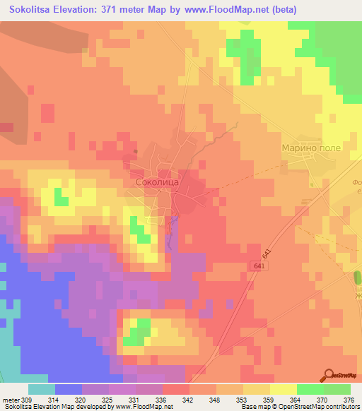 Sokolitsa,Bulgaria Elevation Map