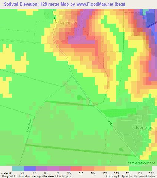 Sofiytsi,Bulgaria Elevation Map